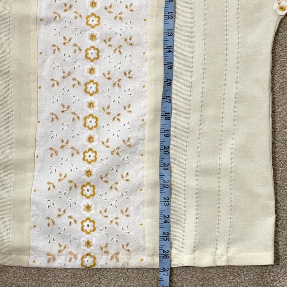 Hand Crafted Cream and Gold Blouse from vintage textiles - Picture 7 of 11
